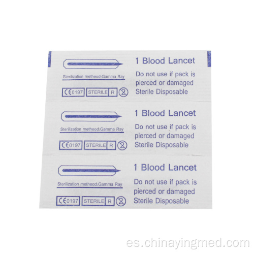 Lanceta de sangre de acero inoxidable estéril desechable